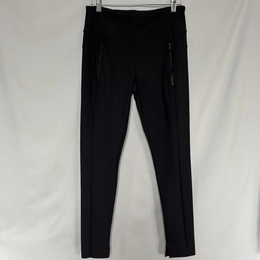 Athleta Stellar Tight Black Leggings Front Zip Pockets Size S‎ - Picture 7 of 12